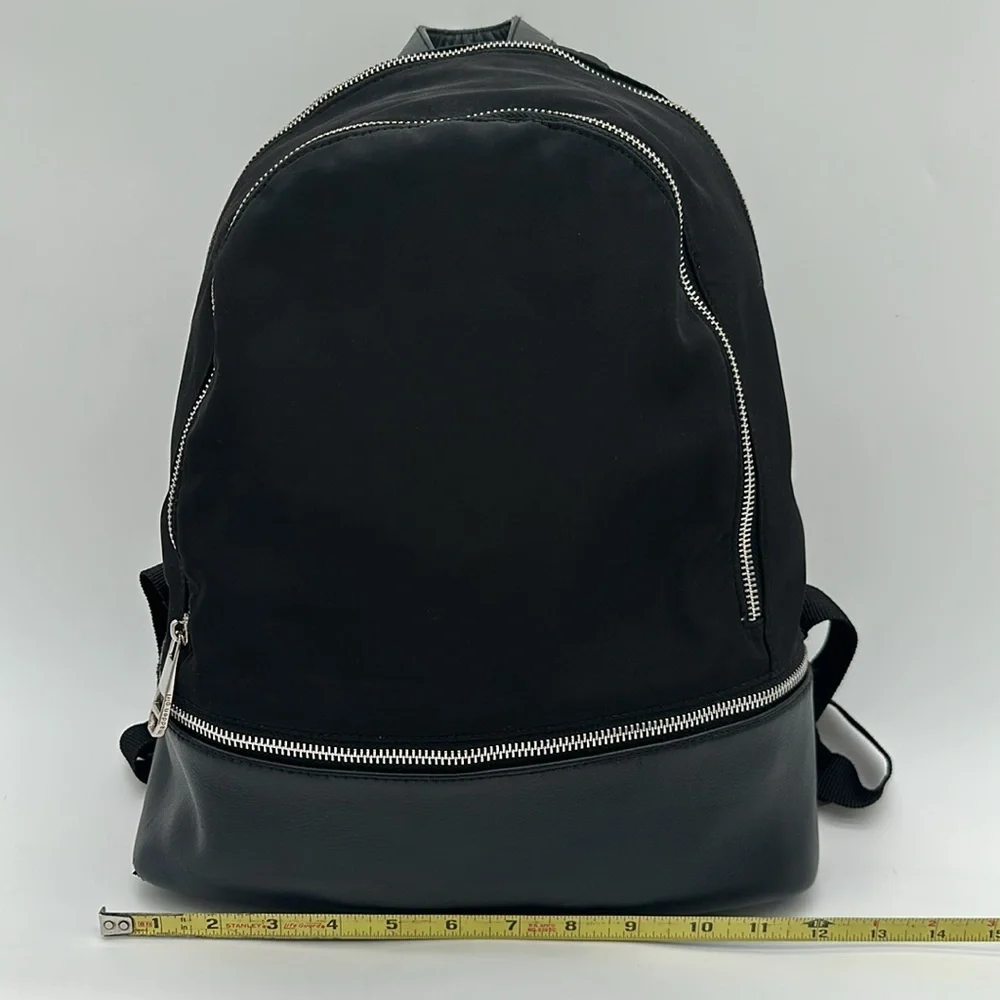 Madden Girl Backpack Black 2 Zip Sections Logo Padded Strap